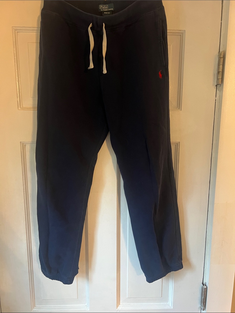 Polo by Ralph Lauren Navy Sweatpants with Red Pony Embroidery